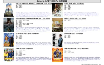 CINÉMA : Programmation de la semaine
