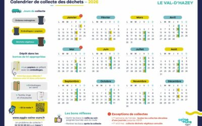 🗑️📅 Calendrier de collecte des déchets 2026