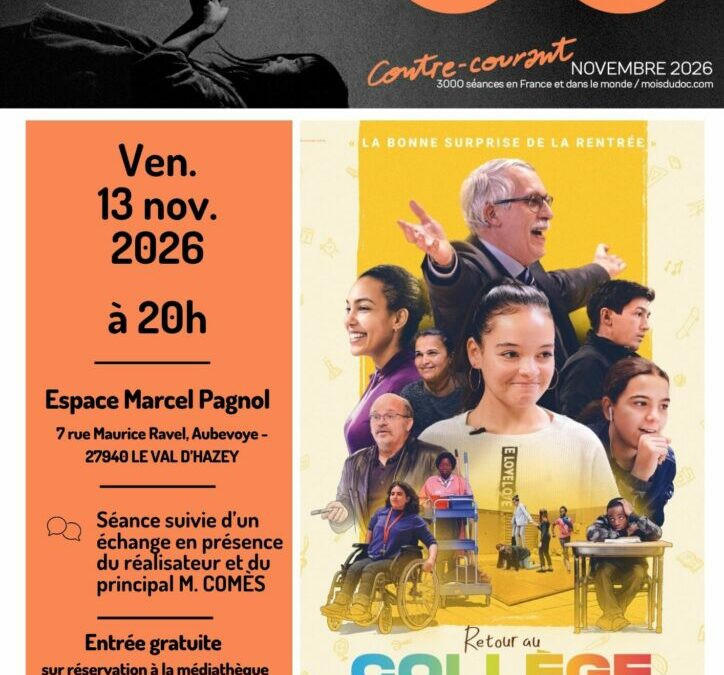 🎬 Le Mois du Doc 2026 : projection du film « Retour au collège »